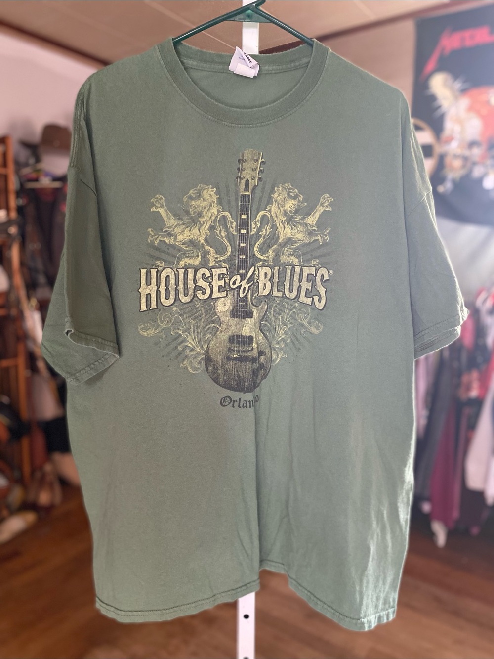 House of Blues Orlando Olive Green Graphic Tee